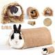 1pc/3pcs Rabbit Hideaway Toy, Grass Straw Bunny Toy Tunnel, Hamster Accessories For Chinchilla Ferret Rats Small Pet Supplies