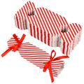 50pcs Candy Box For Favor Christmas Box Gift With 50 Ribbon, For Diy Sweets, Chocolate, Cookie, Decoration Gift Boxes Party Favor Boxes For Xmas, Wedding Party Creative Paper Packaging Treat Boxes