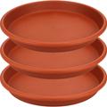 3pcs, Terracotta Plastic Plant Saucer, Plant Tray, Flower Plant Pot Saucer For Indoor And Outdoor