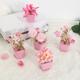 5pcs, Artificial Flower Green Plant Flower Small Potted Plant - Mini Small Potted Ornament For Indoor Desktop Bookshelf Decorative Ornament