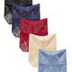 5pcs Floral Lace Briefs, Comfy & Breathable High Waist Scallop Trim Panties, Women's Lingerie & Underwear