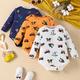 Newborn Baby Rompers Set, 3pcs Cute Cartoon Romper Creeper Clothes For Baby Boys And Girls