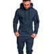 Classic Men's Athletic 2pcs Tracksuit Set Casual Sweatsuits Long Sleeve Hoodie And Jogging Pants Set For Gym Workout Running
