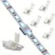 5pcs 4-pin Rgb Led Light Strip Connectors, 10mm Unwired Gapless, Solderless Adapter Terminal Extension For Light Strip