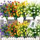 3pcs Outdoor Artificial Flowers, Uv-resistant Plastic Flowers And Plants, And Bulk Silk Artificial Flowers Are Used For Outdoor Cemetery Indoor Vases And Flowerpots Hanging Flowerpots For Decoration