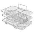 Air Fryer Rack For Ninja Air Fryer, Multi-layer Double Basket Air Fryer Accessories 304 Stainless Steel Grilling Rack Cooking Rack Toast Rack For Oven