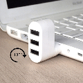 High Quality For Laptop For Pc Hub Usb Rotate Splitter Mini Adapter 3 Ports