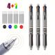 6pcs/set 5 In 1 Multicolor Ballpoint Pens With 4 Colors Replaceable Pen Refills 1 Automatic Pencil Refill Stationery Top Eraser (1 Pen+4 Pen Cores+1 Refill Core)