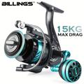 Billings Rotary Fishing Reel Dk 1000-7000 Maximum Braking Force 10kg Gear Ratio 5.2:1 Metal Spool Rotary Reel Eva/ Metal Cnc Rocker Rod Throwing Fishing Reel Seawater Fishing Reel Fishing Gear