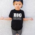 "Boys Round Neck T-shirt ""big Brother"" Print Short Sleeve Tees Top Kids Summer Clothes"