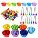 1 Set Children Clip Plush Ball Color Sorting Toy, Kids' Fine Motor Skills Training Learning Counting Montessori Early Education Toys Gift