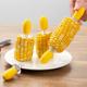 4pcs, Corn Fork, Corn Holders, Stainless Steel Corn Cob Holders, Cob Skewers For Bbq, Twin Pin Sweetcorn Holders, Corn Skewers Forks For Home Cooking Bbq, Bbq Supplies