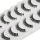 Faux Mink Eyelashes With Transparent Stem, Russian Strip Lashes Fluffy Natural Look Wispy 13mm Short False Eyelashes Invisible 3d Fake Lashes ( 7 Pair )