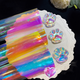 1pc 20cm (7.87inch)aurora Laser Film Foil Resin Jewelry Stuff Rainbow Stickers Laser Film Diy Craft Epoxy Silicone Mold Filling Nail Art Supplies