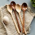 1/3/5pcs, Wooden Spoons, 9.2inch Wood Soup Spoons For Eating Mixing Stirring, Long Handle Spoon With Japanese Style Kitchen Utensil, Table Spoon, Kitchen Tools, Kitchen Accessories
