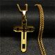 1pc Cross Stainless Steel Choker Necklace For Man Color Men's Chain Necklace Jewelry Corrente Masculina N1173s02