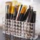 1pc Brush Organizer, Premium Acrylic Makeup Brush Holder, 3 Compartments Make Up Brush Display Holder, Cosmetic Storage Bathroom Decor, Makeup Organizer