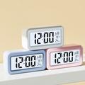 1pc Simple Alarm Clock Digital Clock, Lcd Snooze Backlit Temperature Date Display Electronic Mute Table Clock, Batteries Not Include, Room Decor, Home Decor