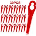 30pcs Plastic Machine Trimming Blades Replacement Plastic Blades Accessories Trimmer Grass Mowing Nylon Blades Garden Lawn Mower Accessories Tools