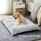 Large Dog Bed, Plush Dog Cage Bed Fluffy And Comfortable Kennel Mat, Suitable For Sleeping And Resting, Washable Dog Mat With Non-slip Bottom