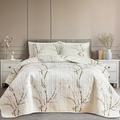 3pcs/set Pattern Flower Black Branch Bedspread Set (1*bedspread + 2*pillowcase Without Filler), Soft Breathable And Comfortable Bedding Set For Bedroom Dorm Room