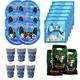 10/20pcs Video Game Birthday Party Decorations Set, Gaming Happy Birthday Supplies Video Game Plates, Napkins Cups Gift Bags For Birthday Party Favors (blue And Black)