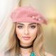 Faux Pearl Decor Large Berets Elegant Solid Color Warm Beret Hats Lightweight Elastic Painter Hat For Women Autumn & Winter