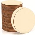 20pcs Processed Post Timber, Wooden Circular Wood Chips, Composite Plate, Home Decoration Handmade Accessories Diy Painting Graffiti Wooden Rounds