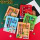 6pcs Christmas*halloween Hand Stationery Gift Box Set [2 Pencils 1 Sharpener 1 Eraser 1 Ruler 1 Sticky Note Paper]