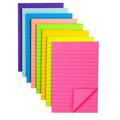 1pc 50 Sheets Lined Sticky Notes Post, Self Sticky Notes Pad Its 4x6 In, Bright Post Stickies Colorful Big Square Sticky Notes For Office, Home, School, Meeting