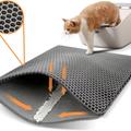 Double Layer Waterproof Cat Litter Mat, Non-slip Leak Proof Cat Litter Trapping Mat, Urine Proof Cat Litter Box Mat Cat Bed Mat