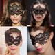 1pc Halloween Masquerade Accessories Mask Half-face Mask Black Lace Mask For Women