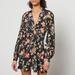 Hebe Floral-Print Chiffon Mini Dress