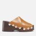 Studded Leather Platform Mules