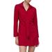 Knot Detail Long Sleeve Mini Shirtdress