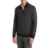 Bird's Eye Quarter Zip Sweater