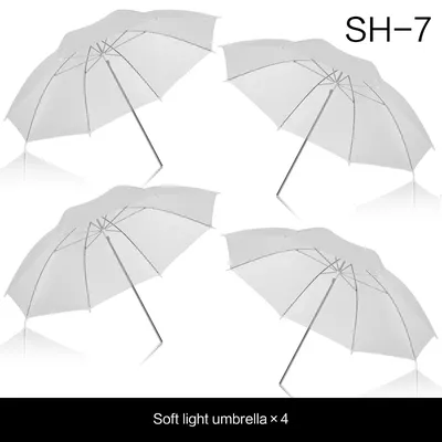4 Pack 33"/83cm Soft Umbrella White Translucent for Photo and Video Studio Shooting Photography
