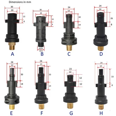 Plastic Adapter Foam Nozzle Foam Generator Snow Foam Lance for Karcher Bosche Sterwins Champion