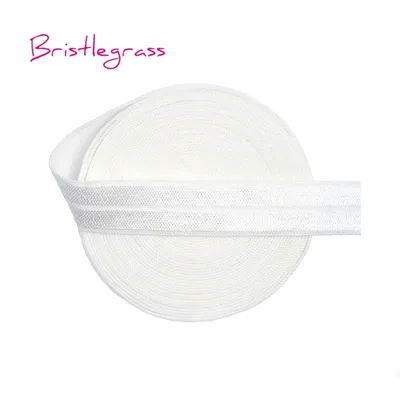 BRISTLEGRASS 50 100 Yard by Roll 5/8" 15mm Solid Fold Over Elastic FOE Spandex Band Hairband