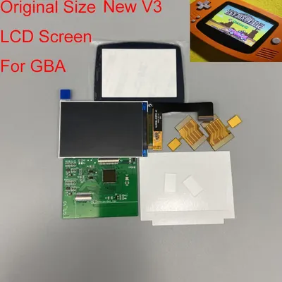 V3 IPS LCD Screen For GBA Highlight Brightness LCD For GBA shell No welding Original Size Screen