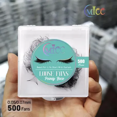 Cmicc 100/300/500 Fans Thin Pointy Base Premade Fans Loose Fans 10D/12D Volume Lash Sharp Narrow
