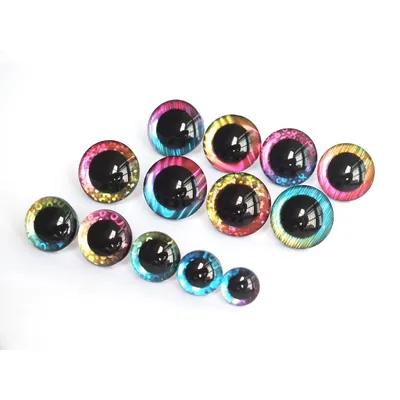20pcs 14/16/18/20/25/30/35/40mm New Lovely 3D doll eyes toy safety eyes + fabric + washer for diy plush doll