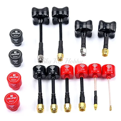Lollipop 3 V3 / BlackSheep / Stubby 5.8GHz FPV Antenna SMA / RP-SMA / MMCX / UFL Plug RHCP for RC