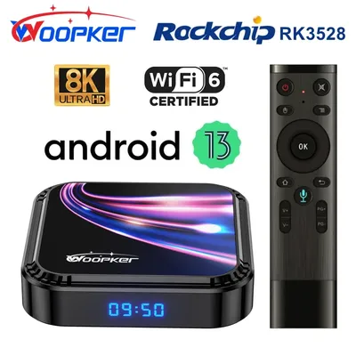 Woopker Android 13 TV Box K52 Rockchip RK3528 Smart TV Box Support 8K Wifi6 BT5.0 YouTube Google