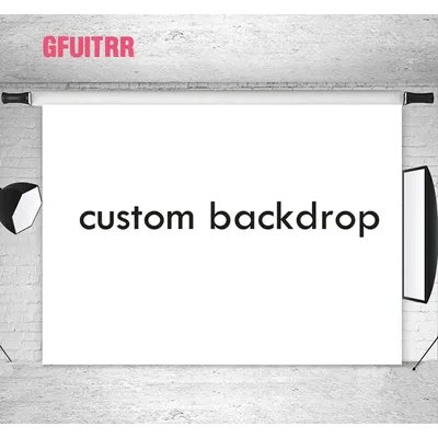 GFUITRR Custom Text Picture Backdrop Kid Birthday Baby Shower Background Personalized Size Color