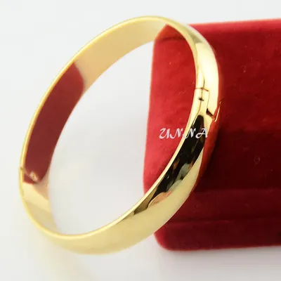 7mm 10mm Womens Girls Top Gold Color Bangles Openable Bracelets New (No red box)