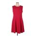 Tommy Hilfiger Casual Dress - DropWaist: Red Solid Dresses - Women's Size 16