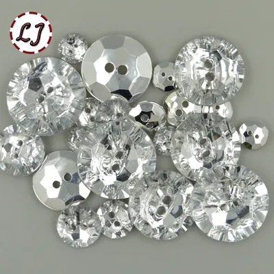 New fashion button 30pcs/lot snap round Button shiny acryl button plastic garment cloth sewing