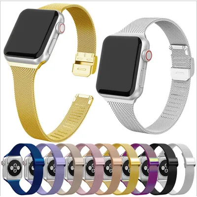strap For Apple Watch band 44mm 40mm steel metal bracelet correa for series 6 5 4 3 SE for iWatch