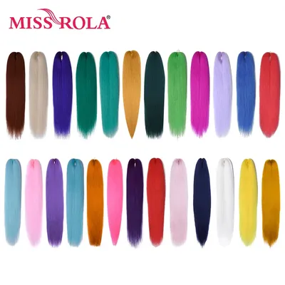 Miss Rola Synthetic Wholesale Bulk 6 Pieces 30Inch 28Inch 26Inch Pre Stretched Jumbo Braiding Hair